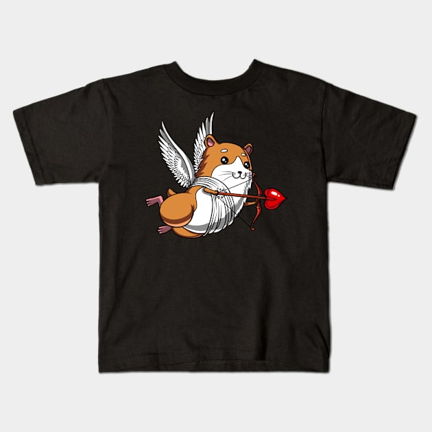 Hamster Pet Valentines Day Love Heart Kids T-Shirt by underheaven